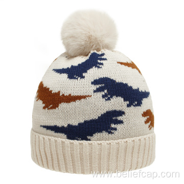 children knitted hats wih fleece lining